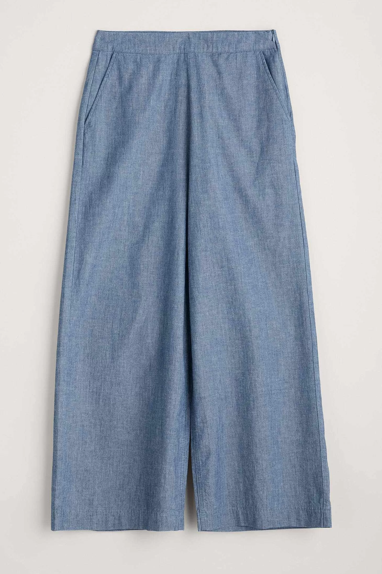 Women Seasalt Cornwall Calluna Wide Leg Chambray Trousers