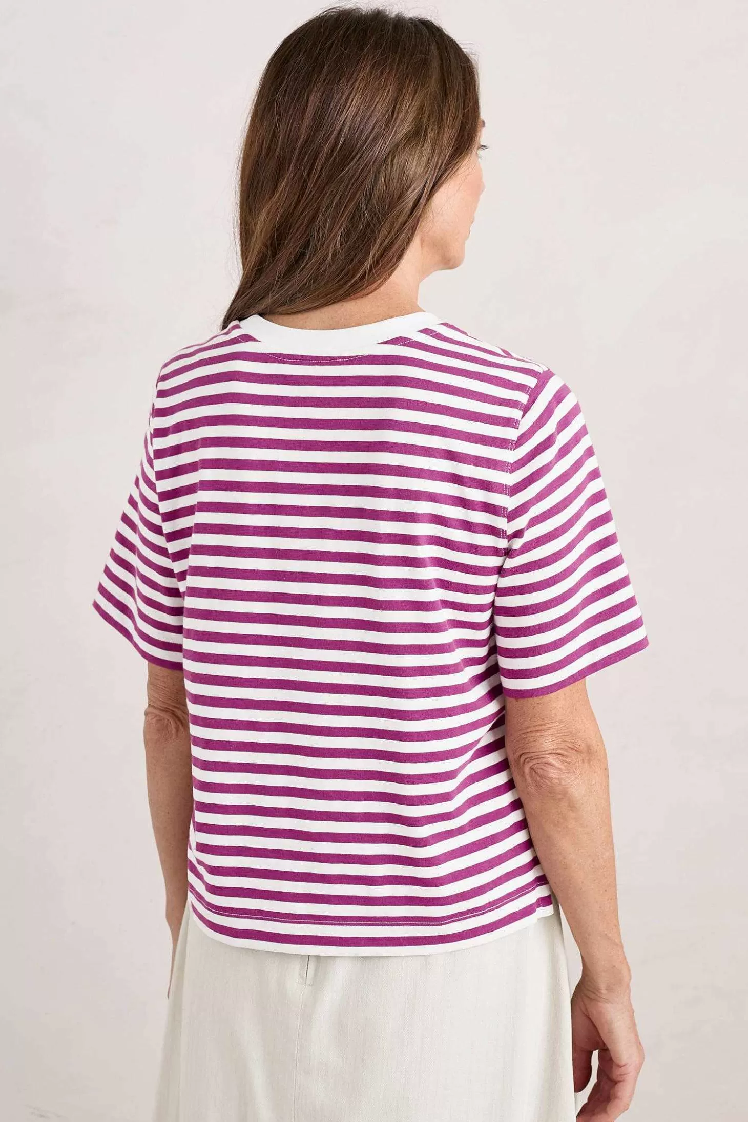 Women Seasalt Cornwall Copseland Striped Organic Cotton T-Shirt (Gots)