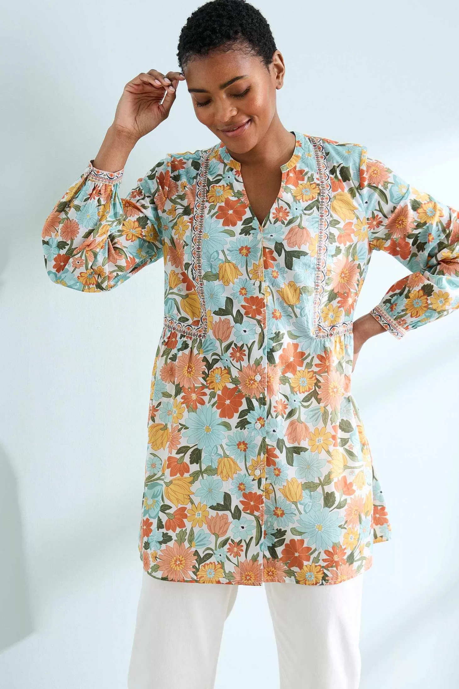 Women Seasalt Cornwall Dragonfly V-Neck Tunic (Gots)