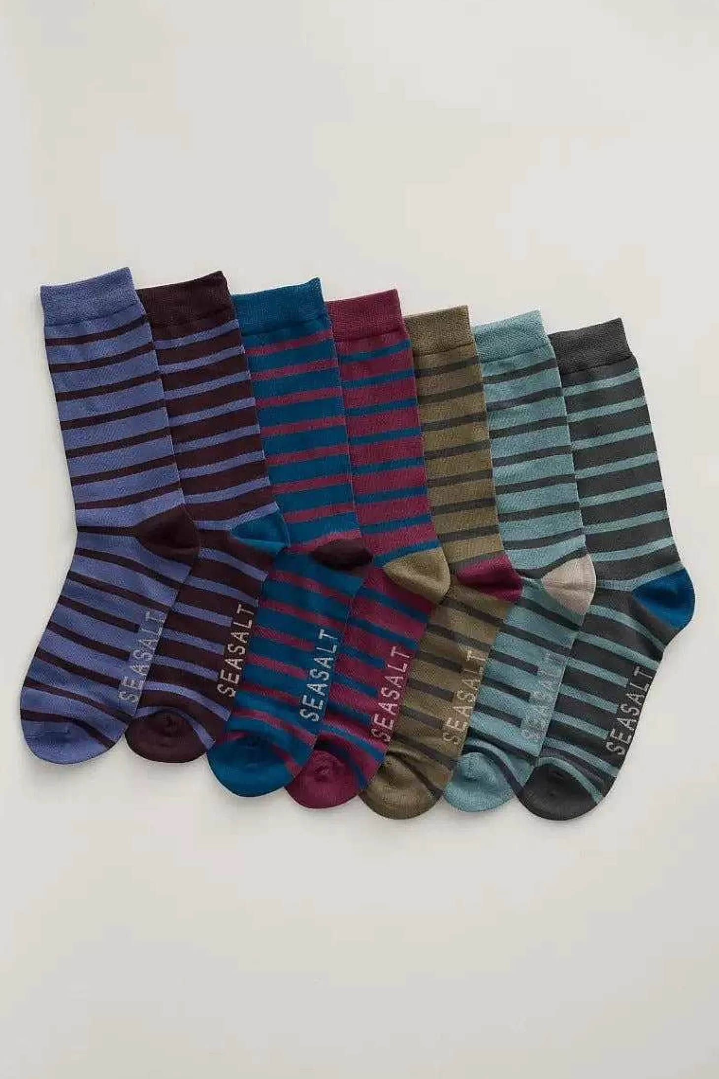 Men Seasalt Cornwall Gift Box Of 7 Men's Sailor Socks