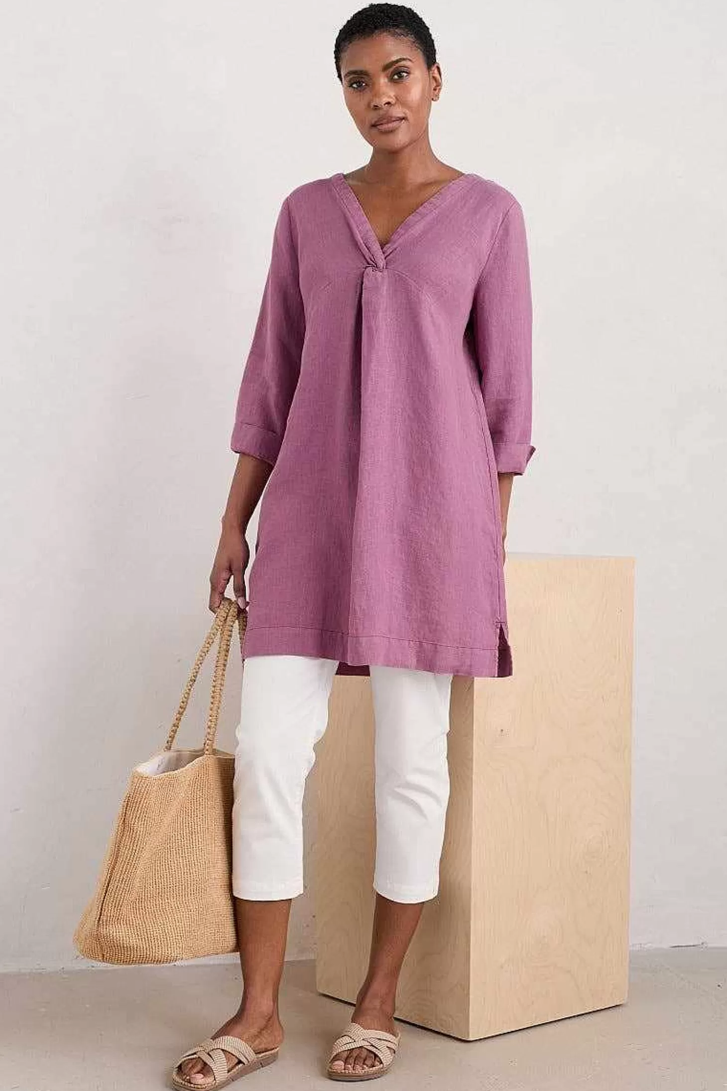 Women Seasalt Cornwall Golitha Falls Linen Tunic