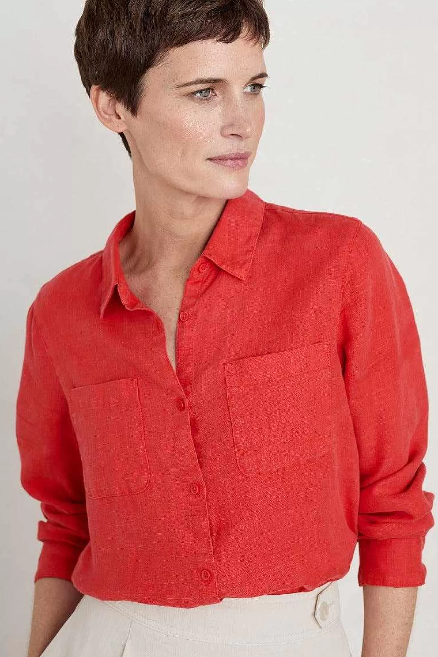 Women Seasalt Cornwall Hazel Branch Linen Shirt