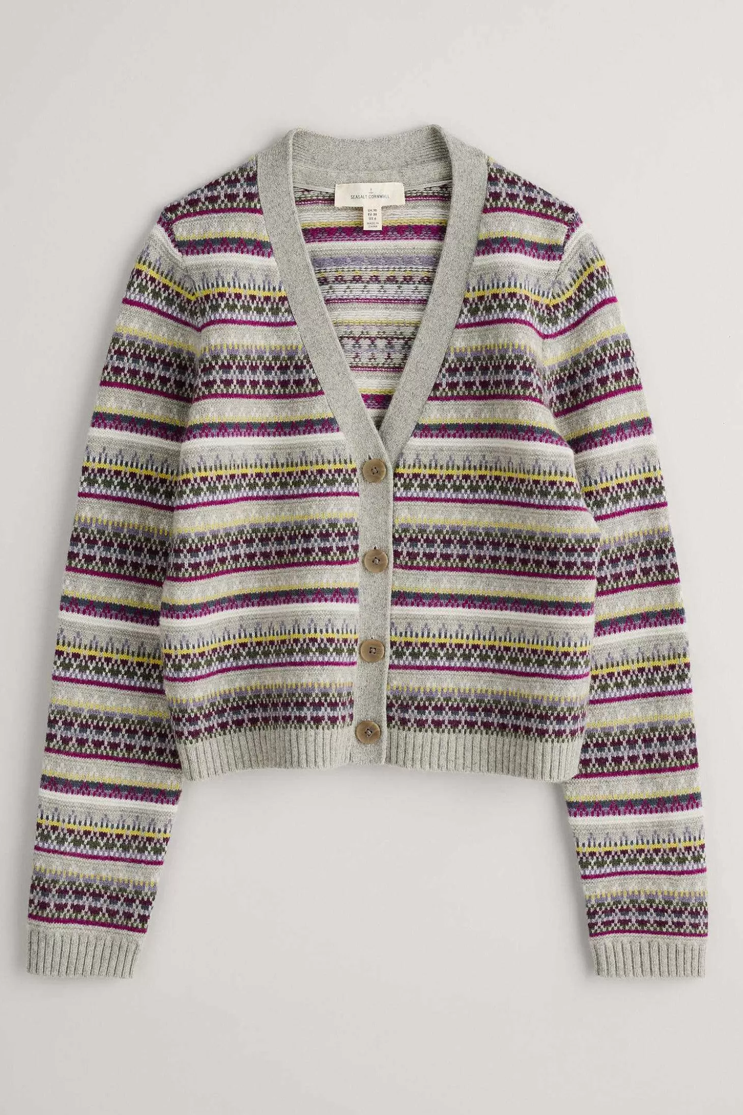 Women Seasalt Cornwall Lamorna Lane Fair Isle Cardigan