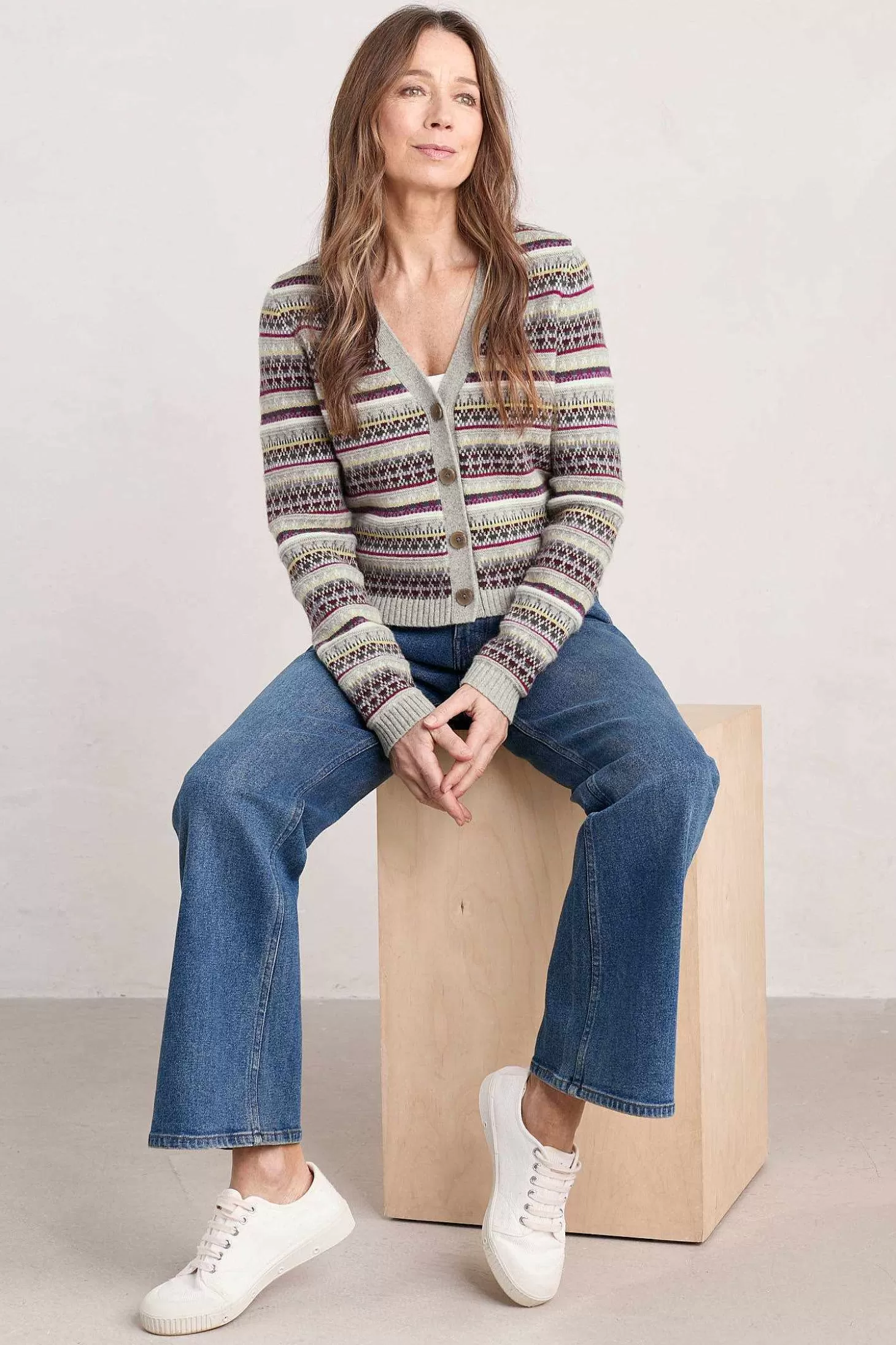 Women Seasalt Cornwall Lamorna Lane Fair Isle Cardigan