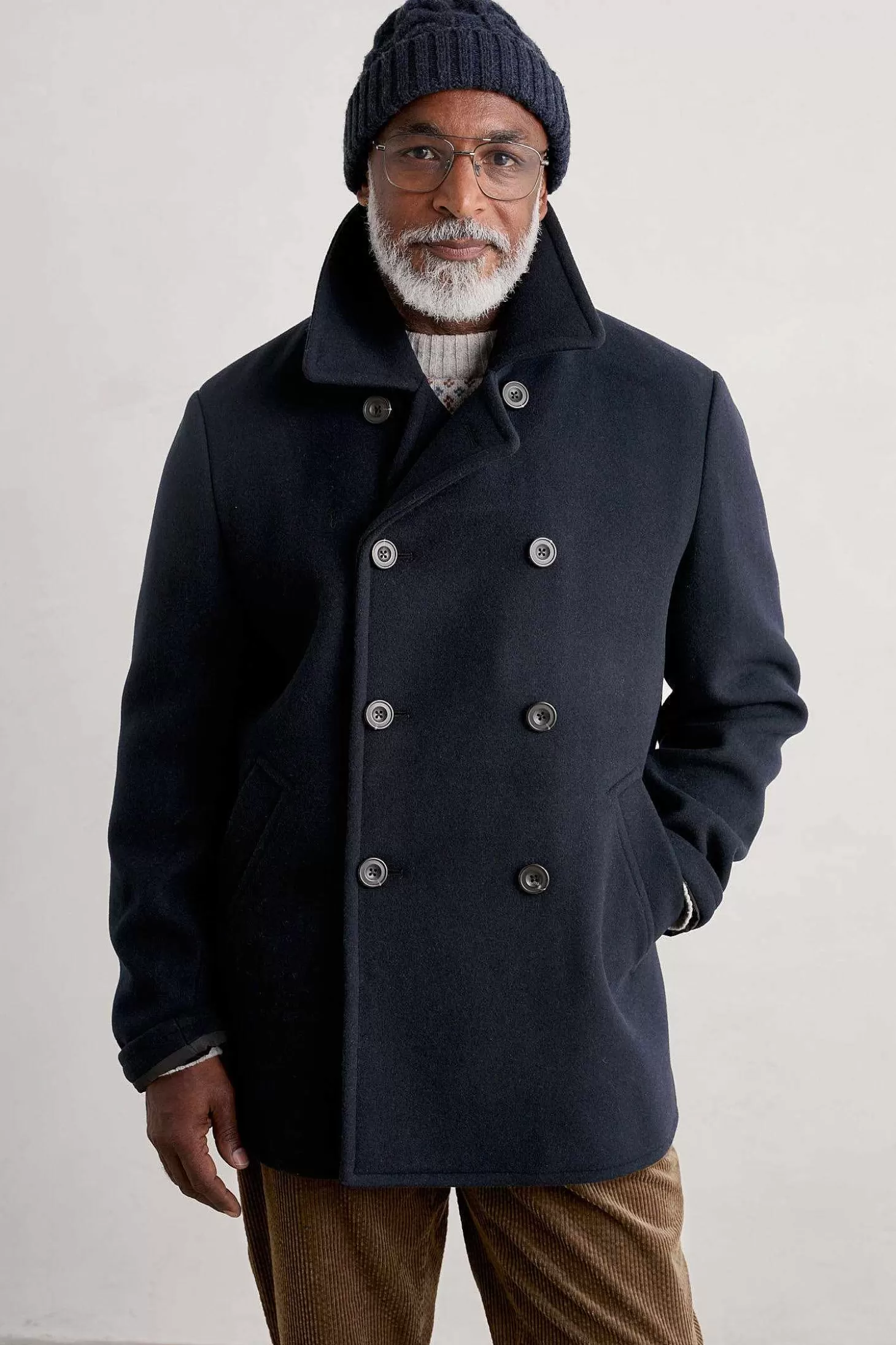 Men Seasalt Cornwall Men's Channel Wool Blend Coat