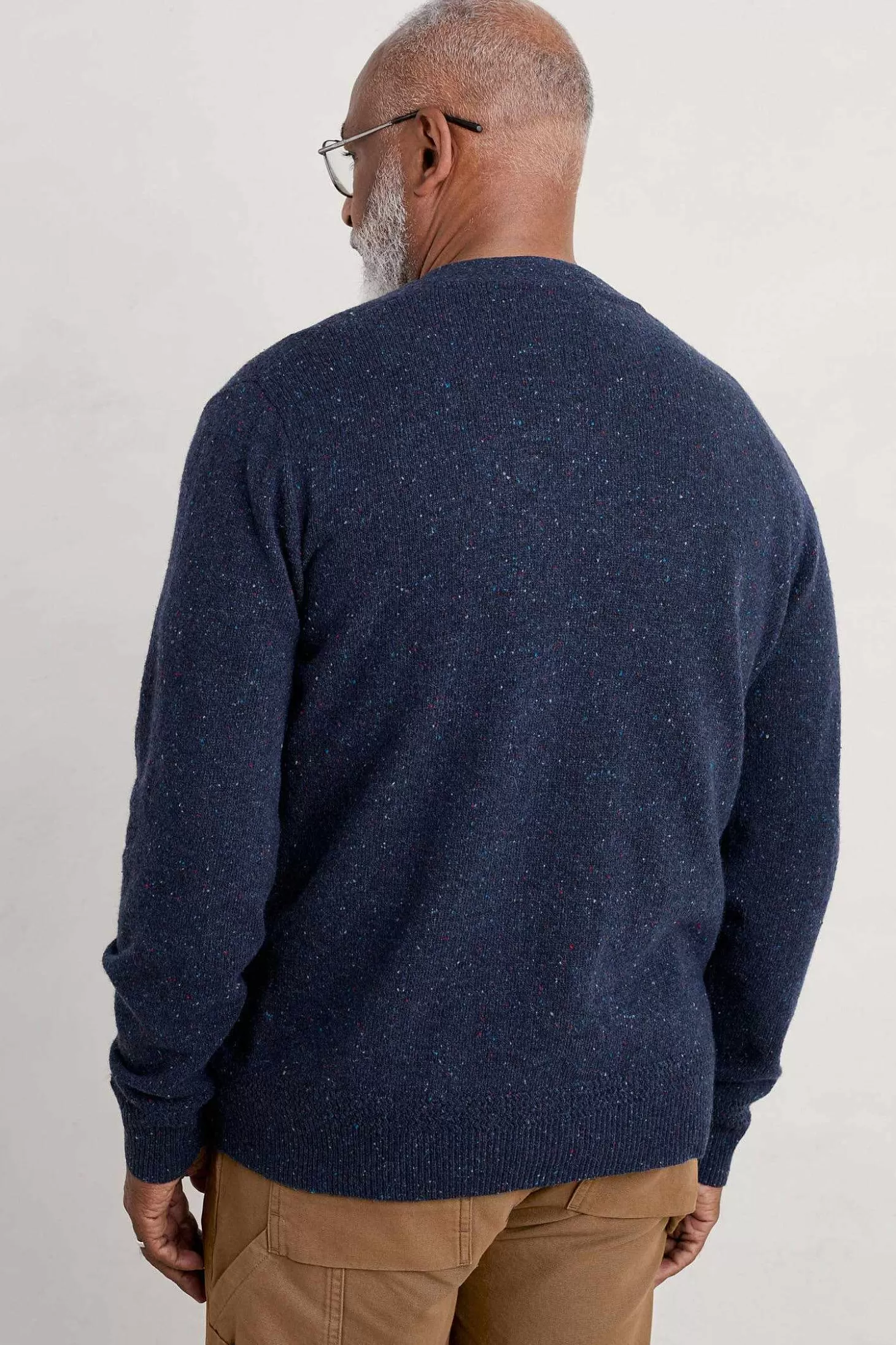 Men Seasalt Cornwall Men's Cleer Lambswool Blend Cardigan