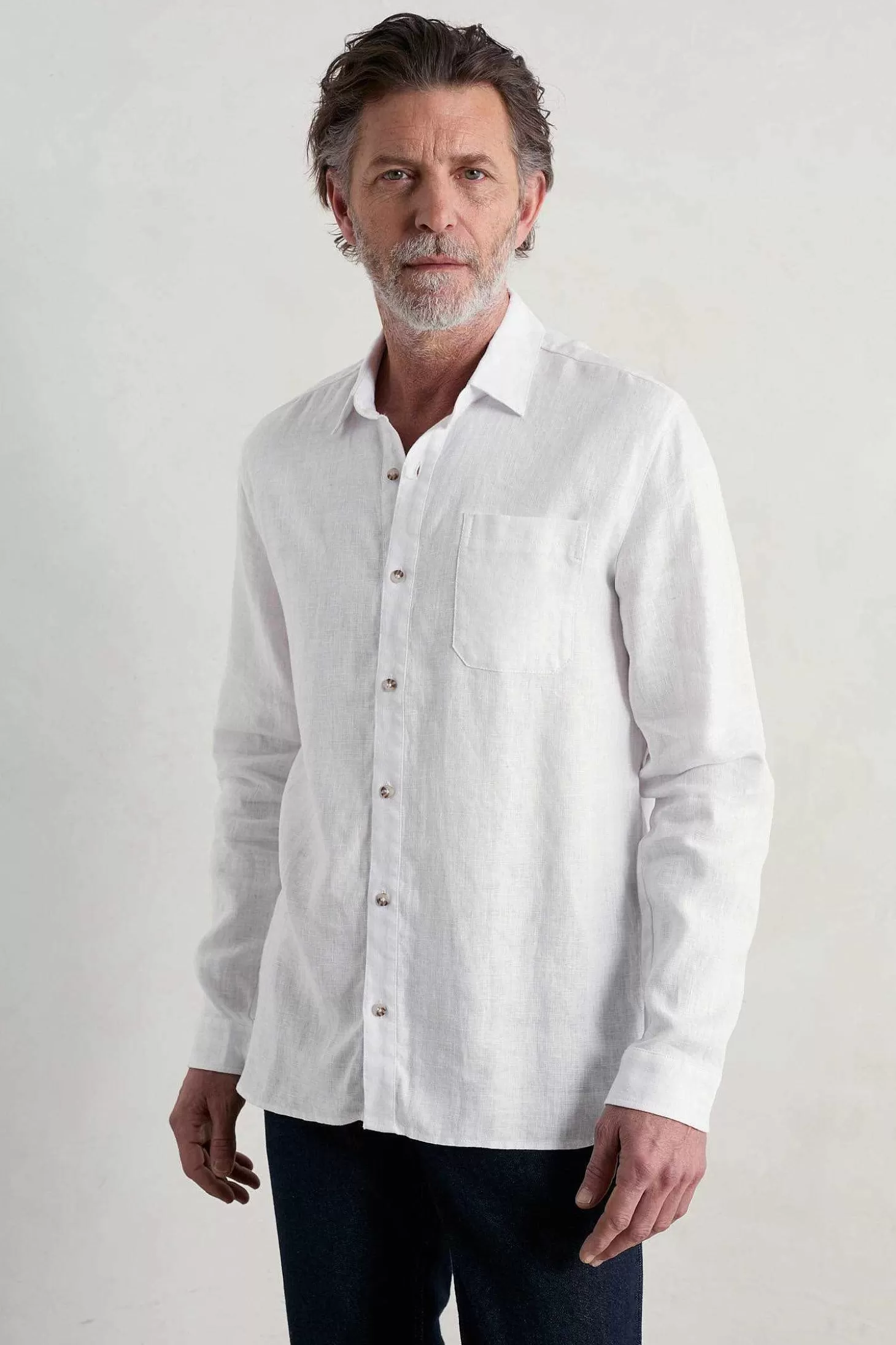 Men Seasalt Cornwall Men's Curator Linen Shirt