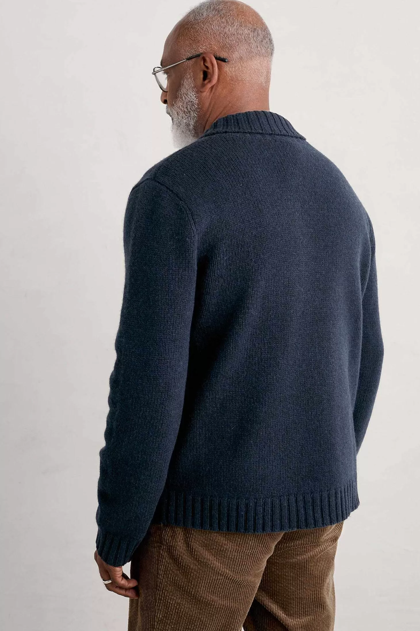 Men Seasalt Cornwall Men's Daver Shawl Neck Jumper