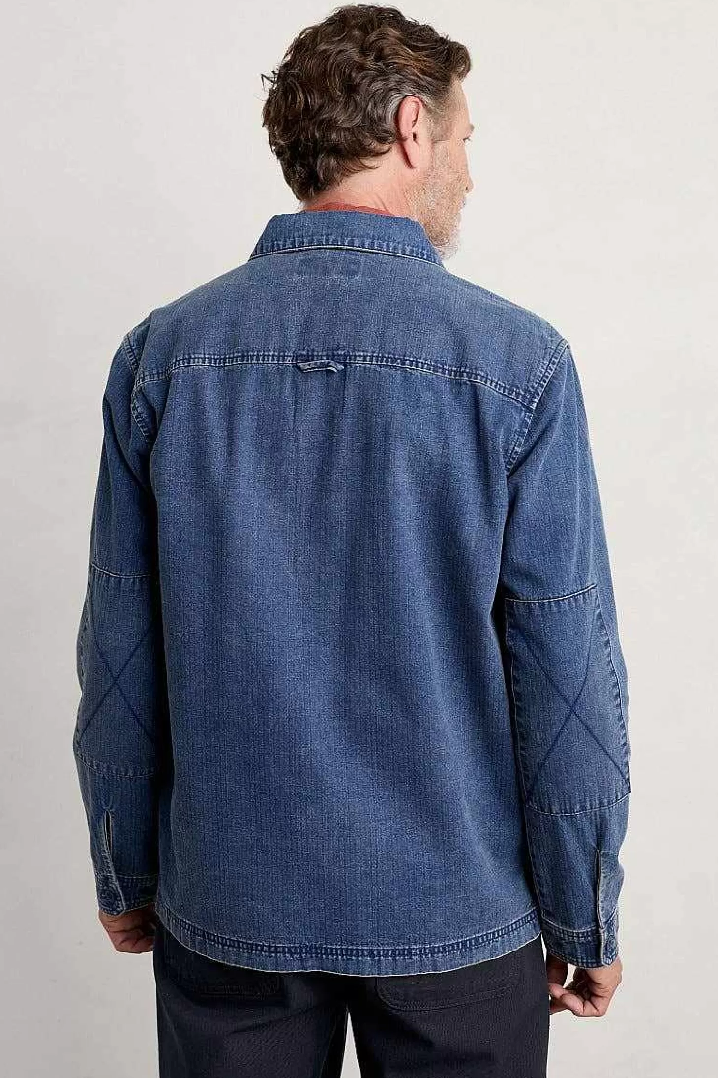 Men Seasalt Cornwall Men's Hawser Denim Overshirt