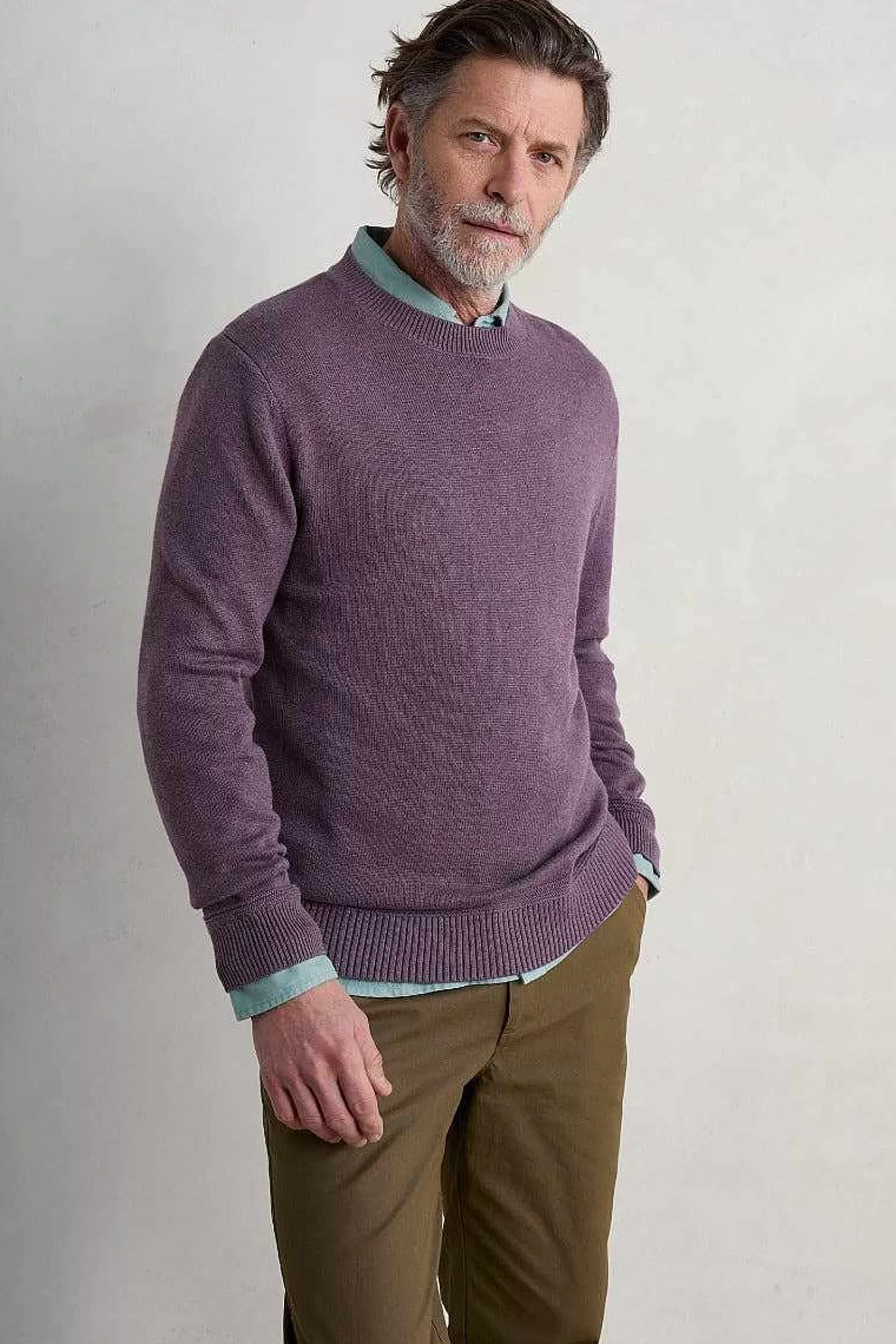 Men Seasalt Cornwall Men's Moorstone Knitted Organic Cotton Jumper