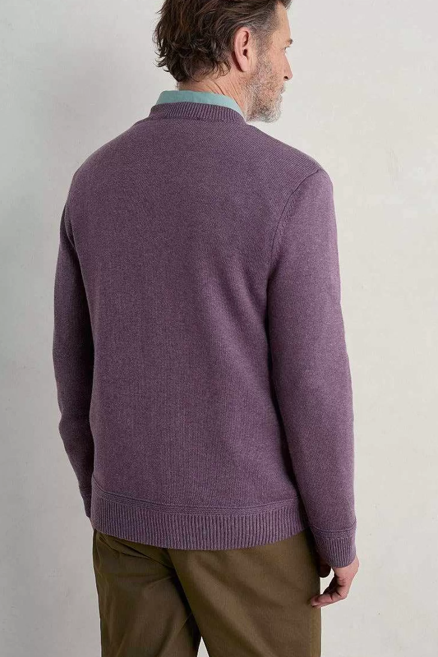 Men Seasalt Cornwall Men's Moorstone Knitted Organic Cotton Jumper