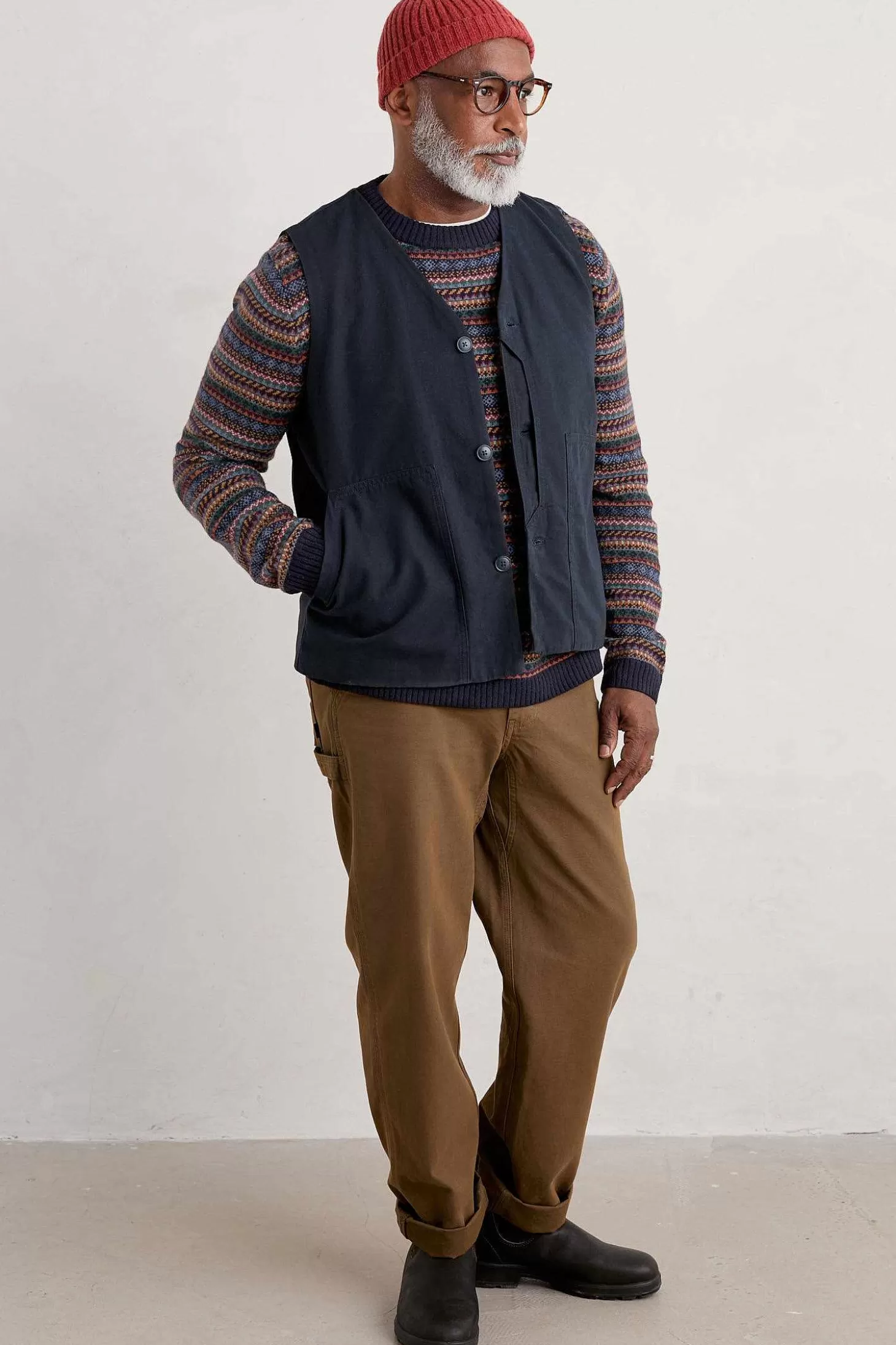 Men Seasalt Cornwall Men's Polventon Fair Isle Jumper