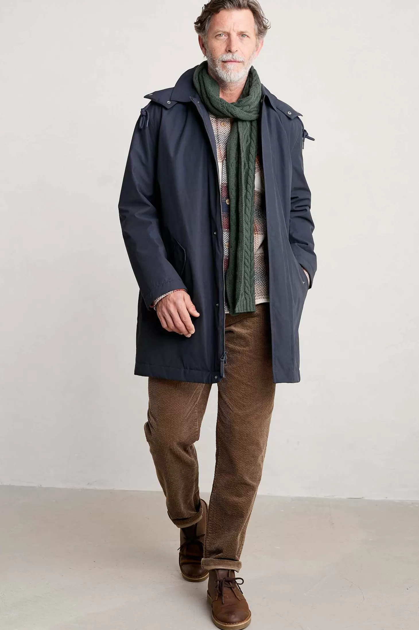 Men Seasalt Cornwall Men's Stone Wave Waterproof Coat