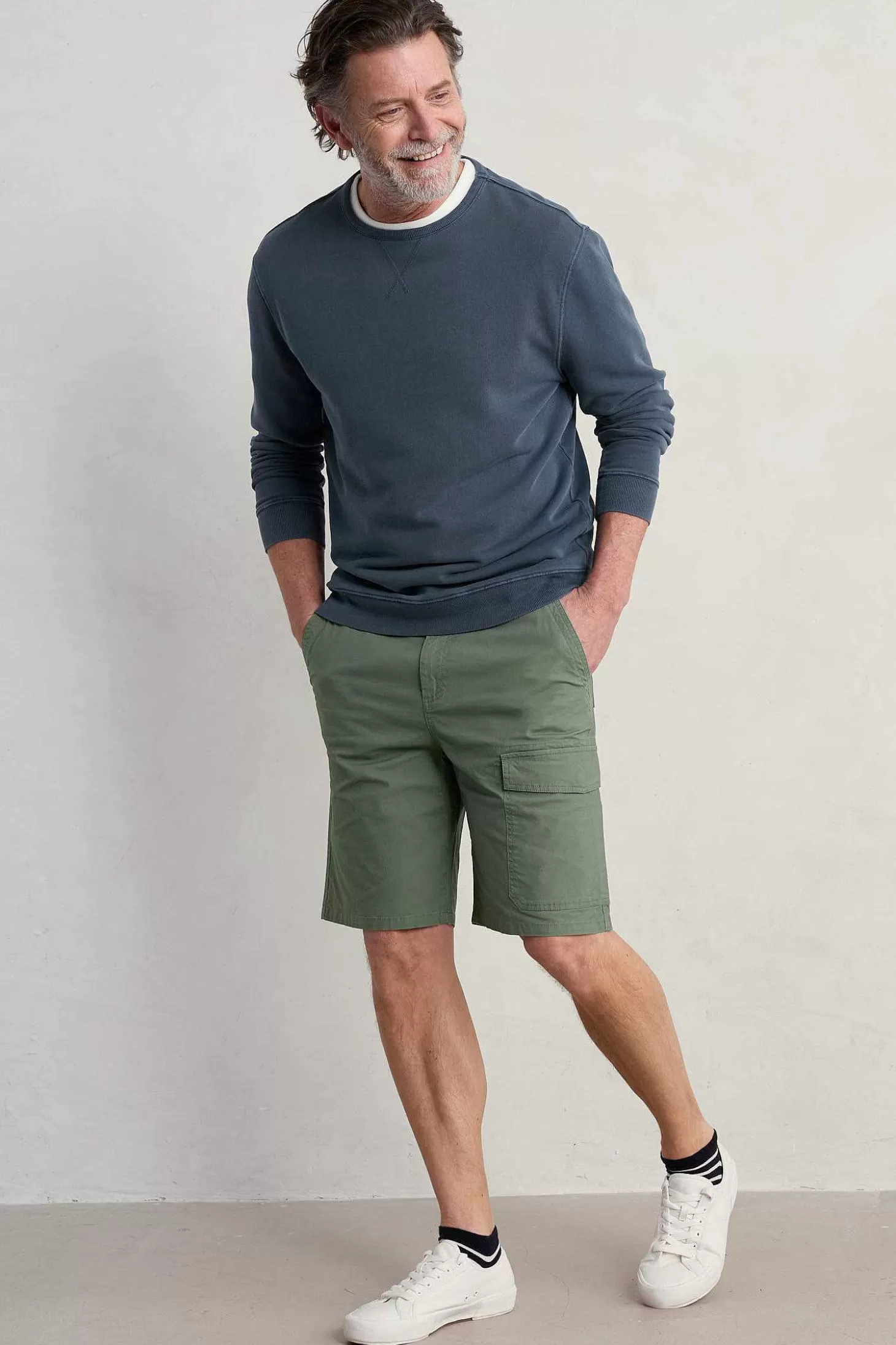 Men Seasalt Cornwall Men's Tillerman Organic Cotton Cargo Shorts