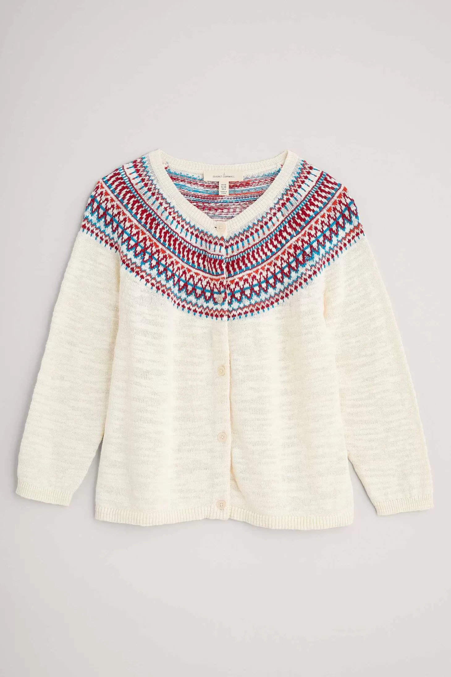 Women Seasalt Cornwall Penvoose Fair Isle Cardigan