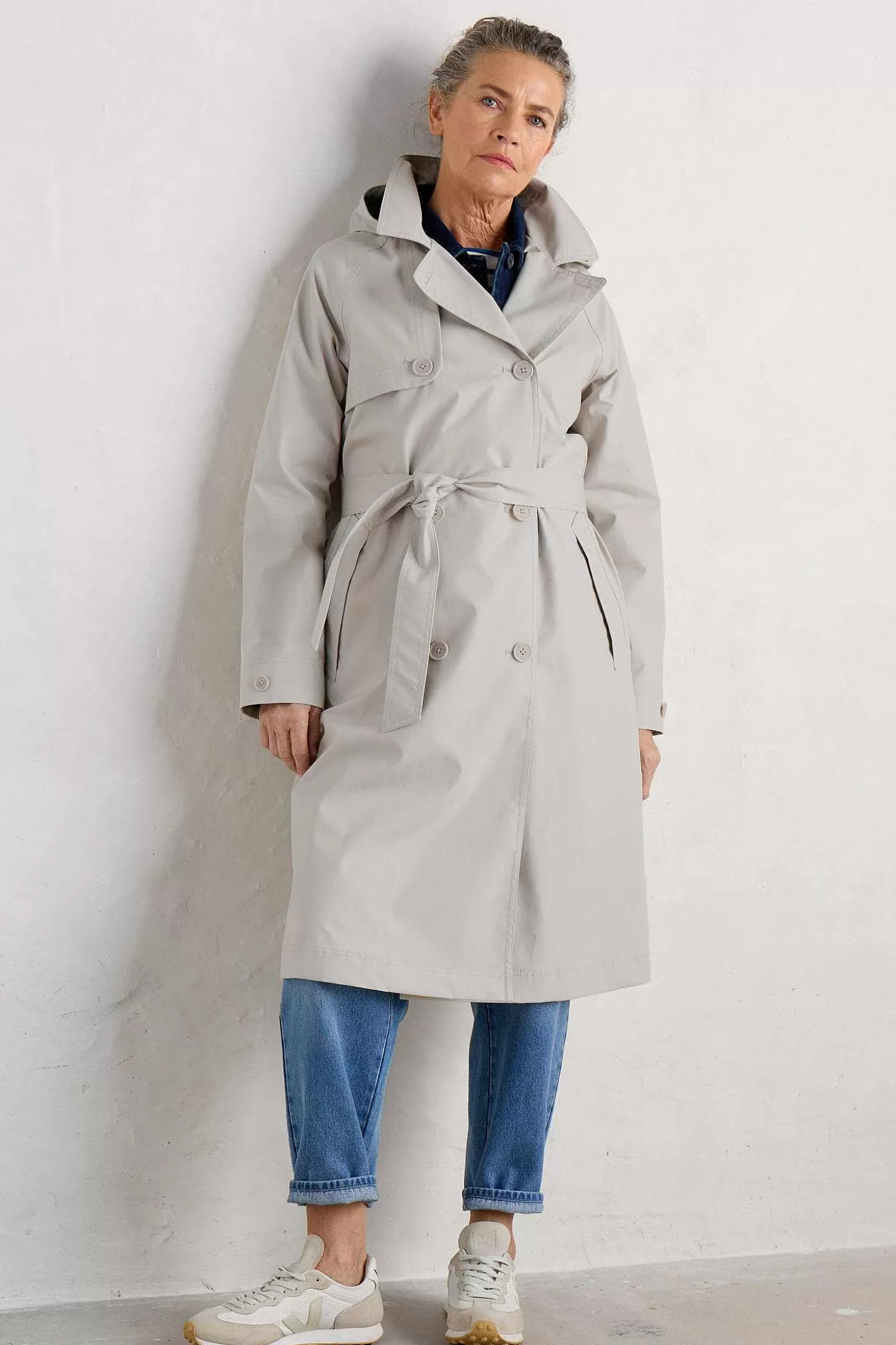 Women Seasalt Cornwall Penweathers Waterproof Trench Coat