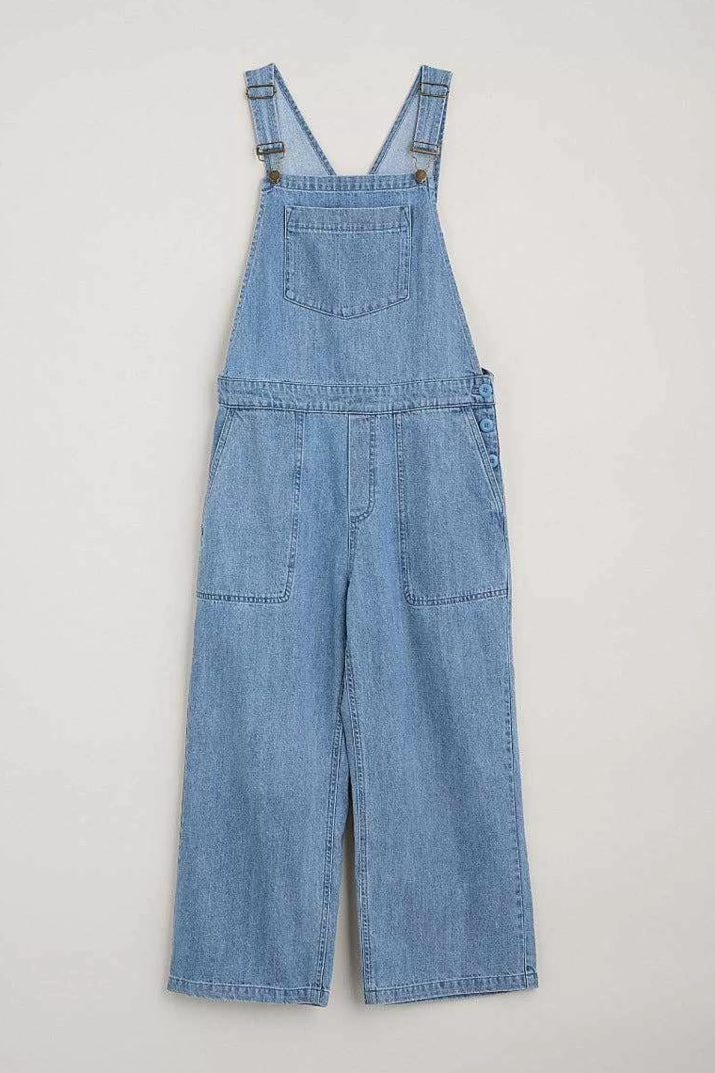 Women Seasalt Cornwall Porthallow Cove Wide Leg Denim Dungaree