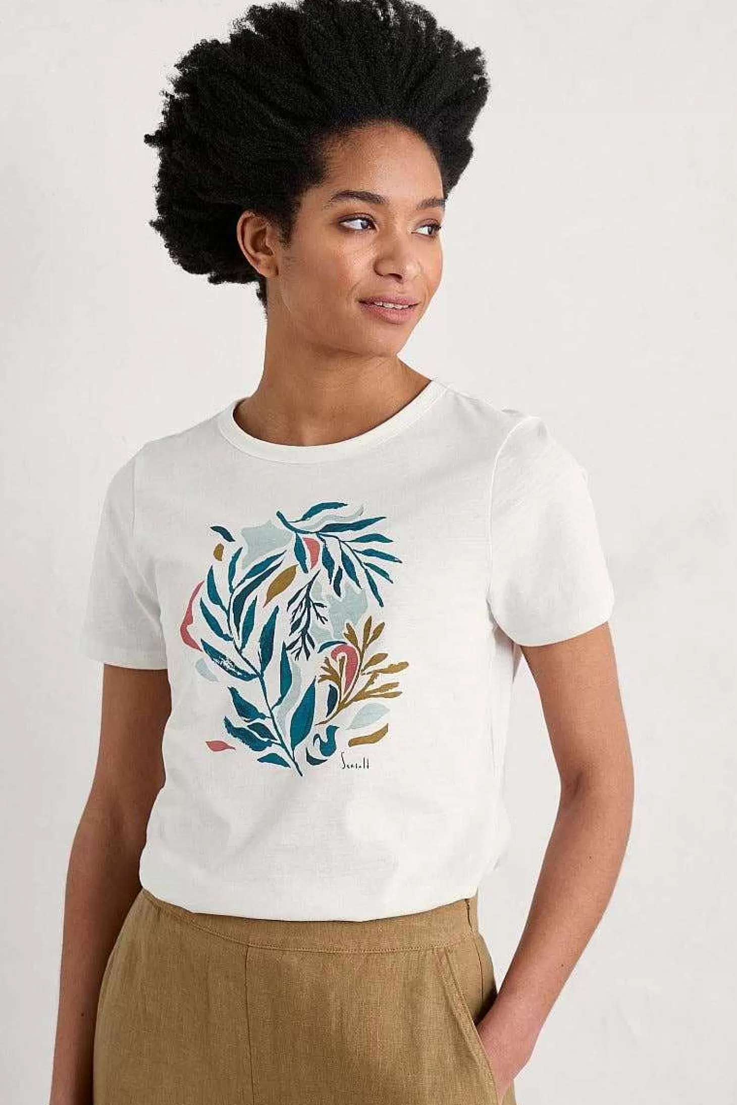 Women Seasalt Cornwall Printing Ink Organic Cotton T-Shirt