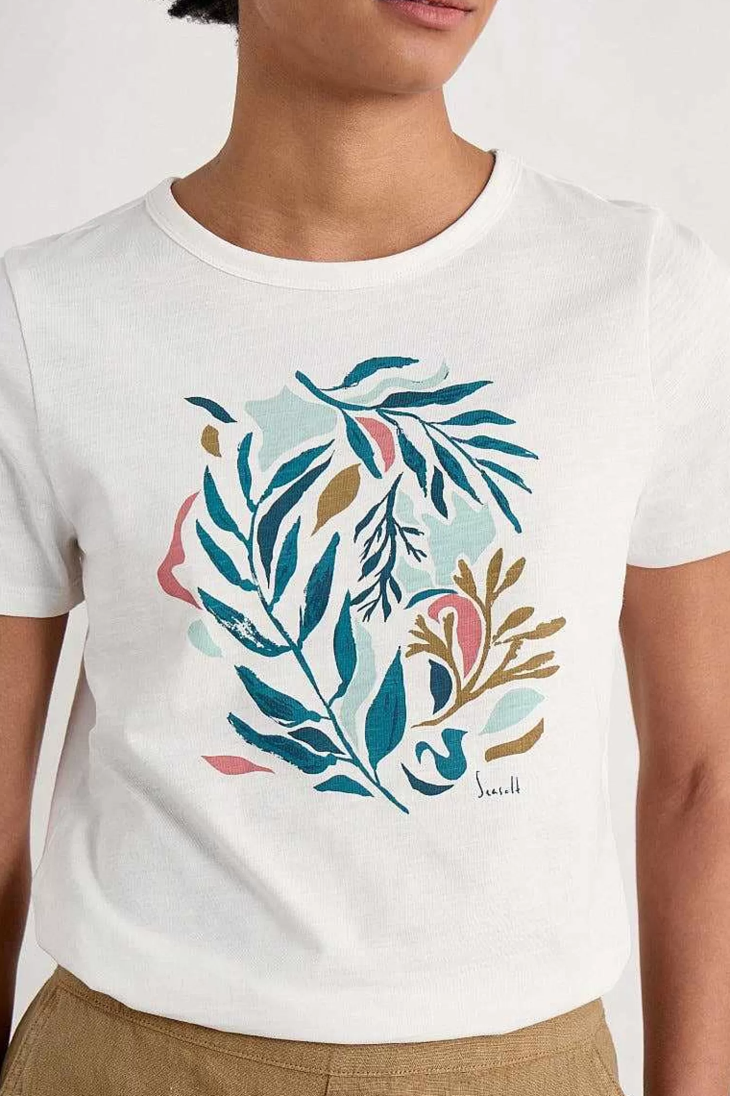 Women Seasalt Cornwall Printing Ink Organic Cotton T-Shirt