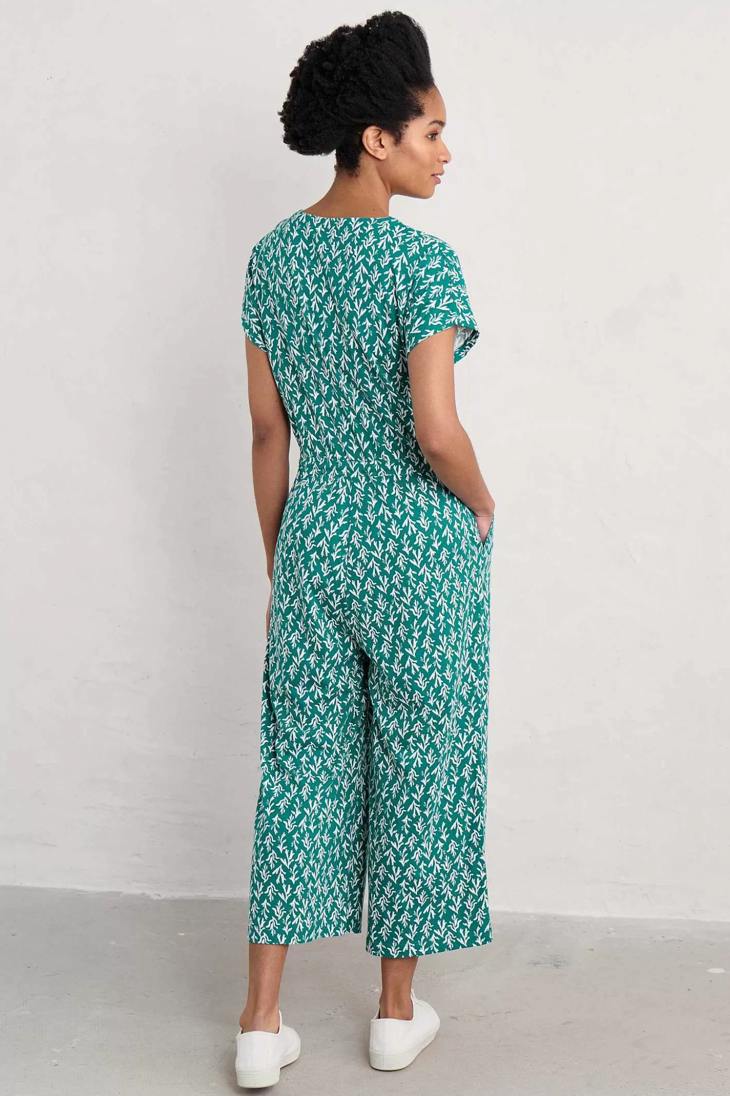 Women Seasalt Cornwall Rose Trellis Wide Leg Jumpsuit