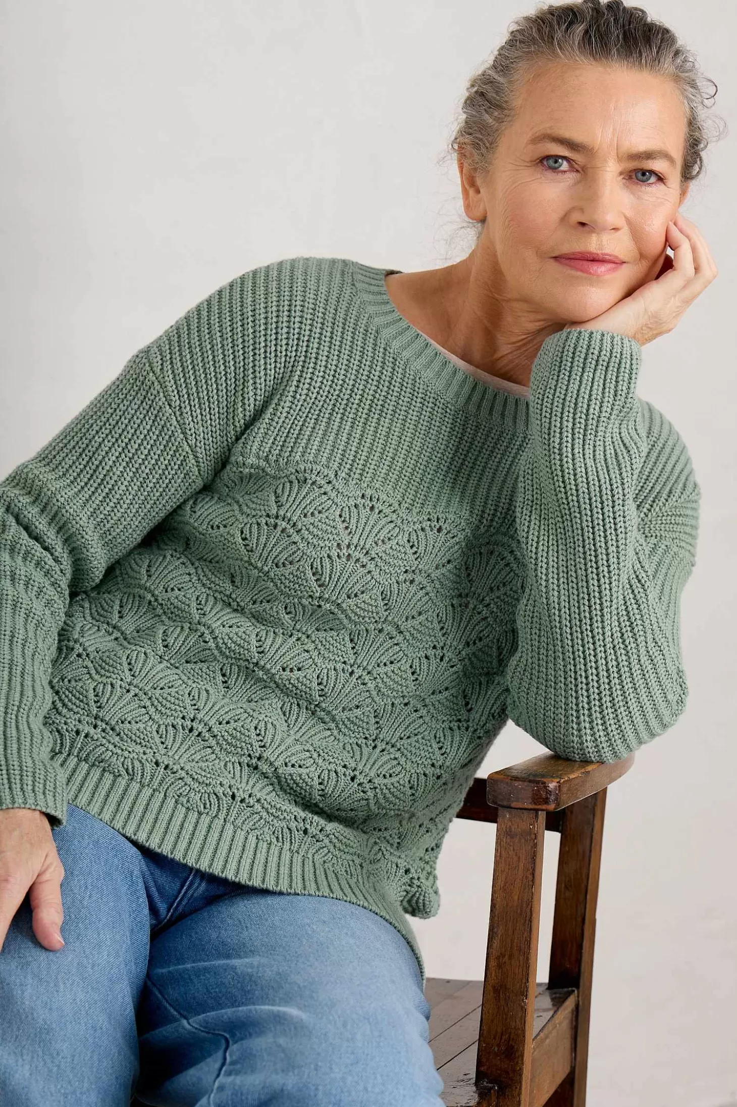 Women Seasalt Cornwall Sea Bird Organic Cotton Jumper