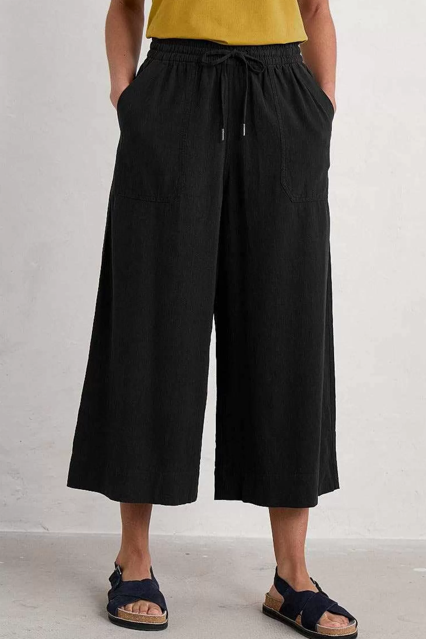 Women Seasalt Cornwall Sea Heart Linen Blend Culottes