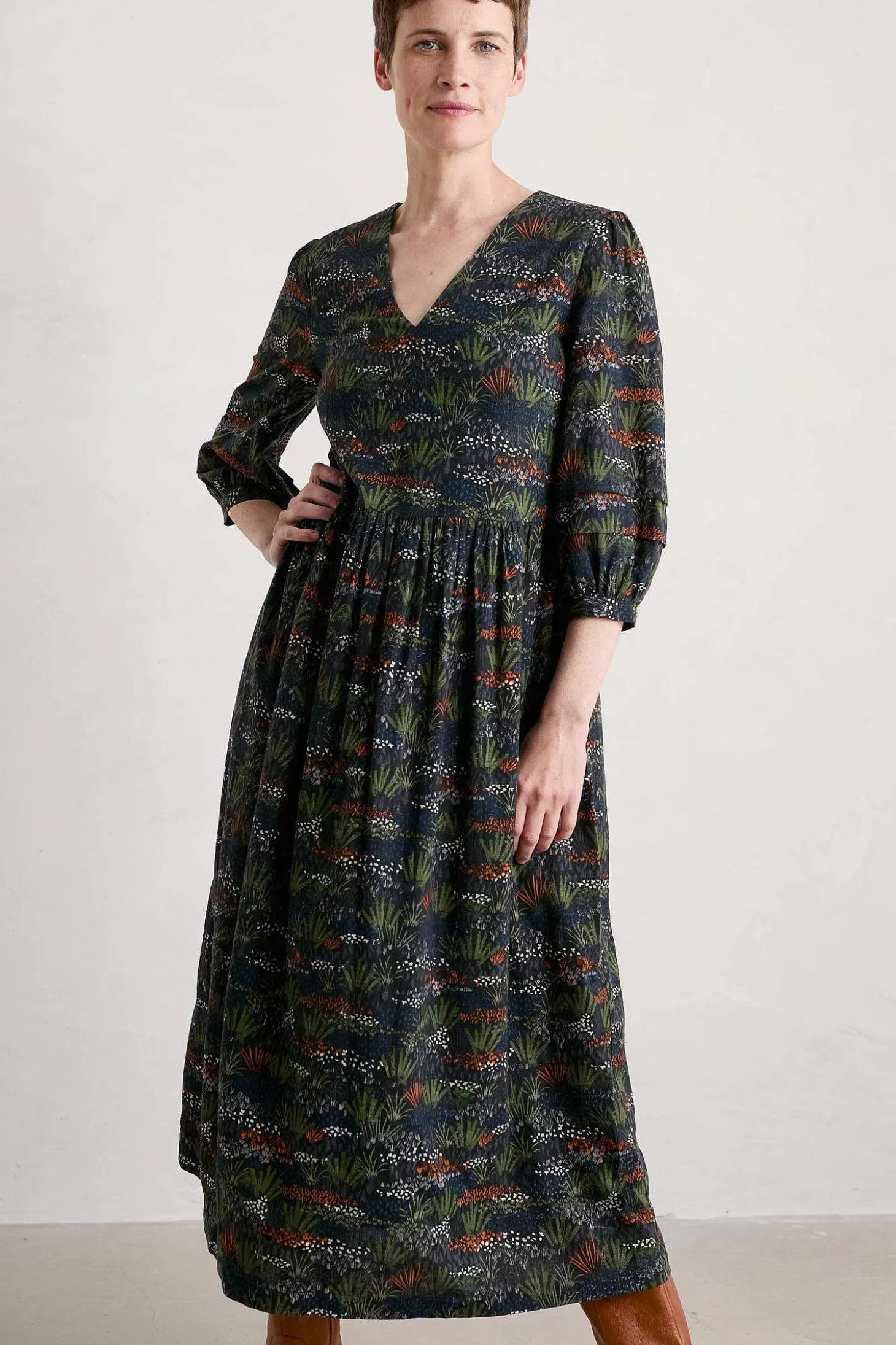 Women Seasalt Cornwall Sea Line Midi Dress