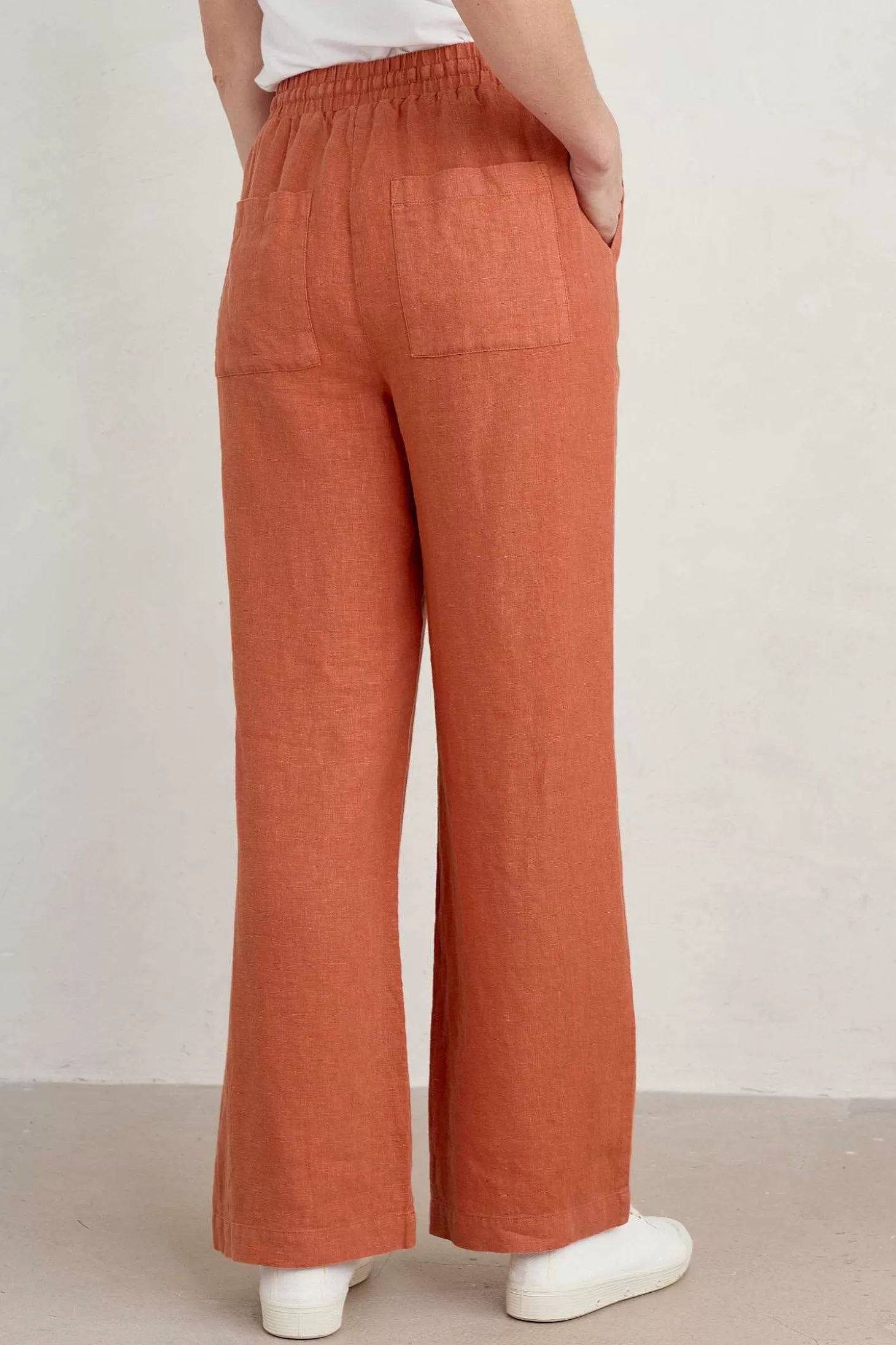 Women Seasalt Cornwall Tide Flow Wide Leg Linen Trousers