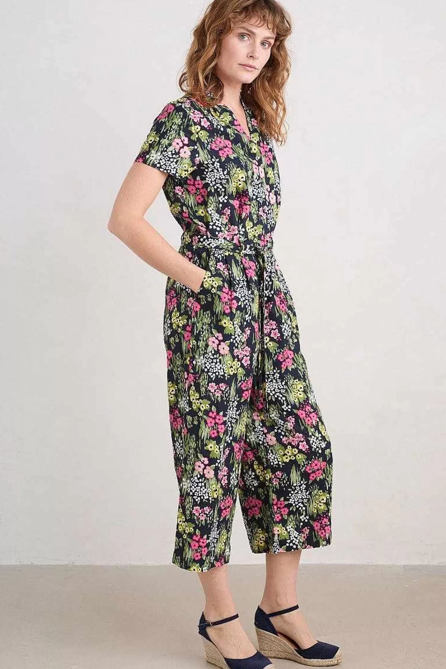 Women Seasalt Cornwall Treen Cove Linen Jumpsuit