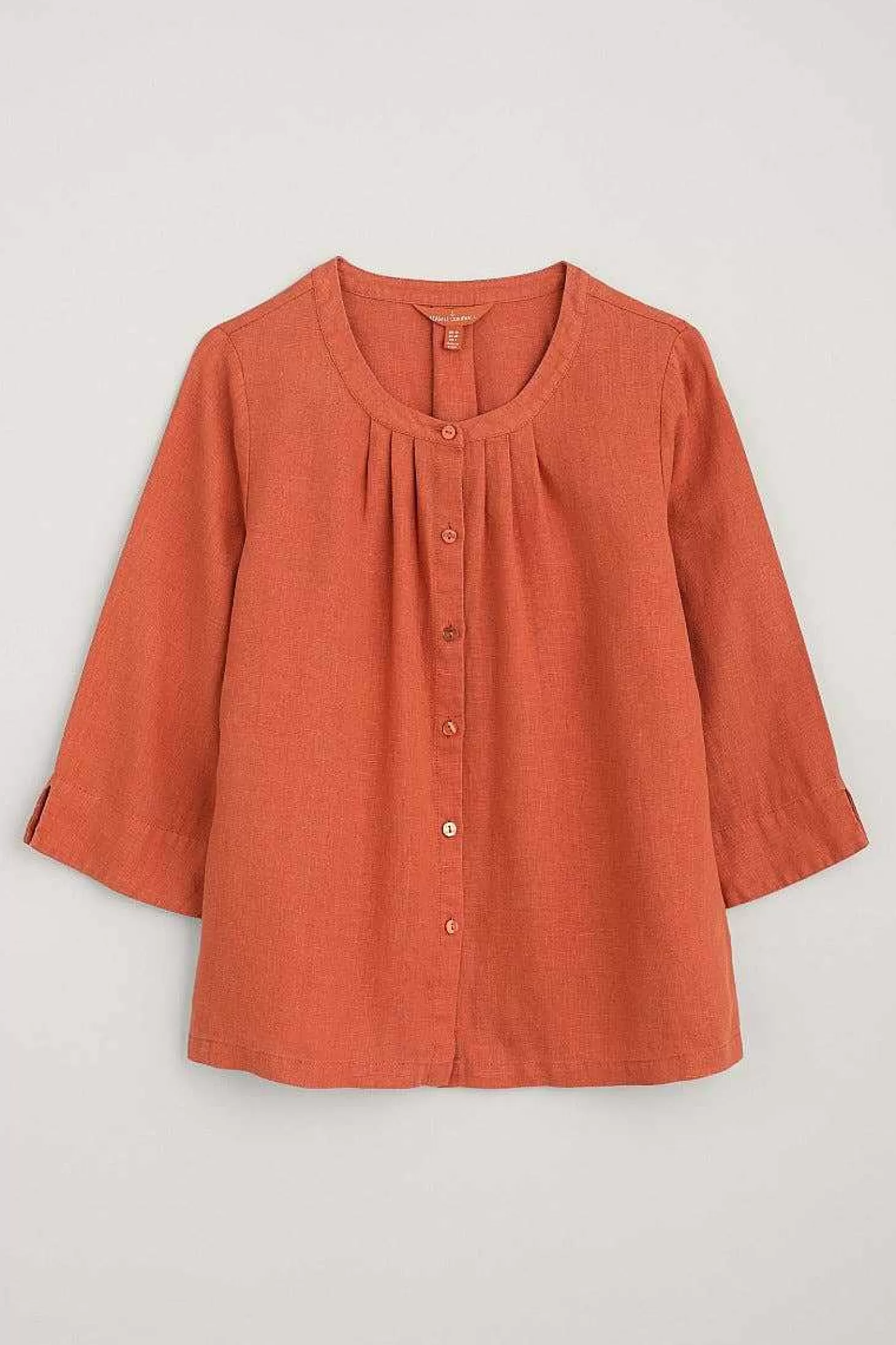 Women Seasalt Cornwall Wild Fennel Button Through Linen Top