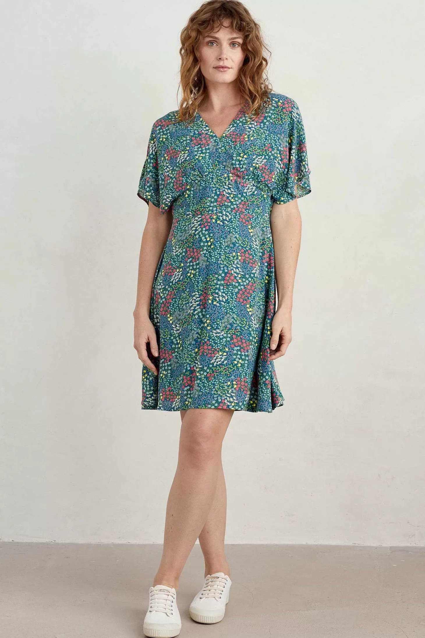 Women Seasalt Cornwall Wilsey Empire Line Flared Sleeve Dress